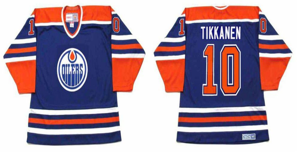 2019 Men Edmonton Oilers #10 Tikkanen Blue CCM NHL jerseys